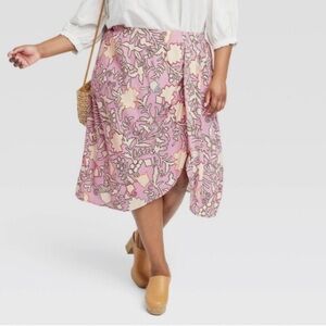 Knox Rose Drapey A-Line Wrap Skirt